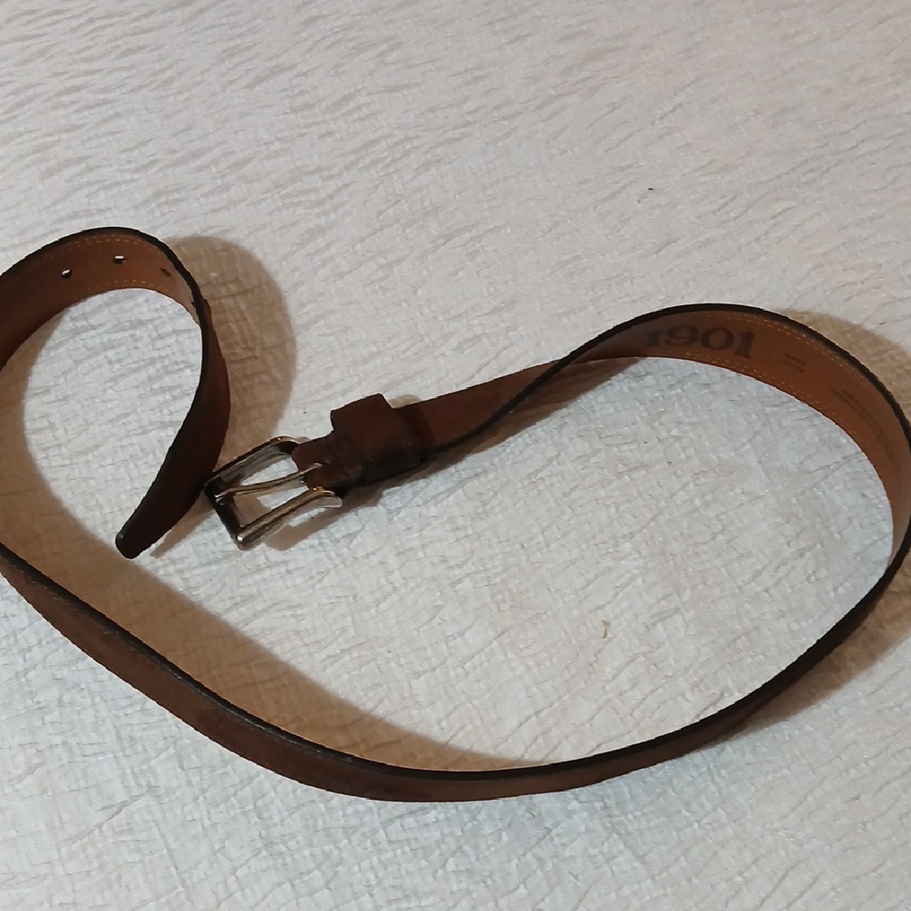 1901 Brown Leather Men's Belt Size 40